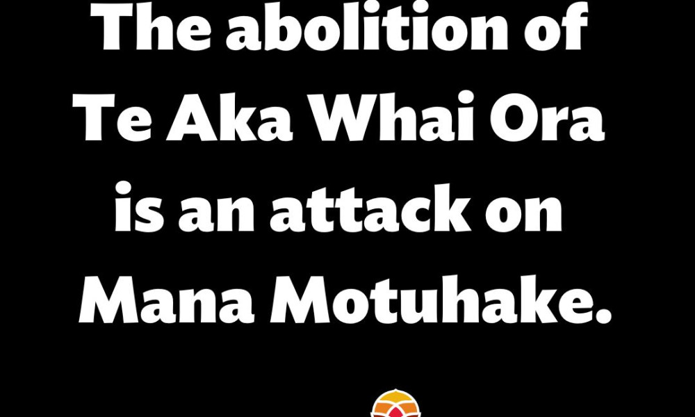 The abolition of Te Aka Whai Ora is an attack on Mana Motuhake.